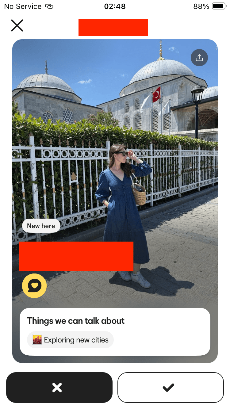 Dating app matches screenshot