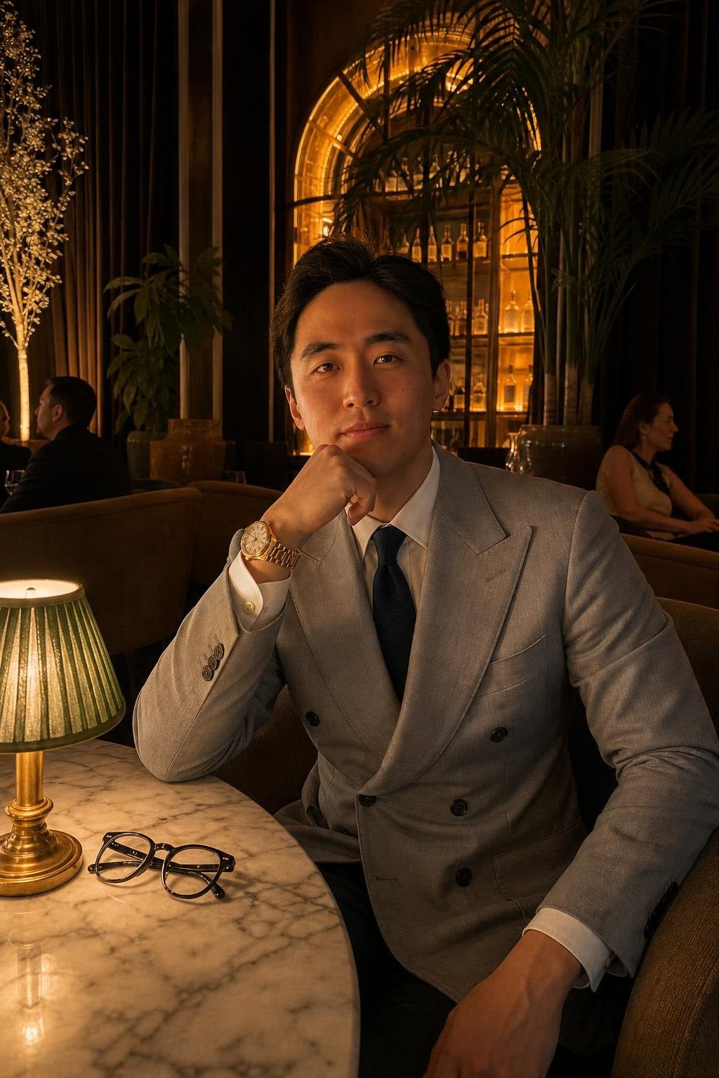 AI dating photo in a suit