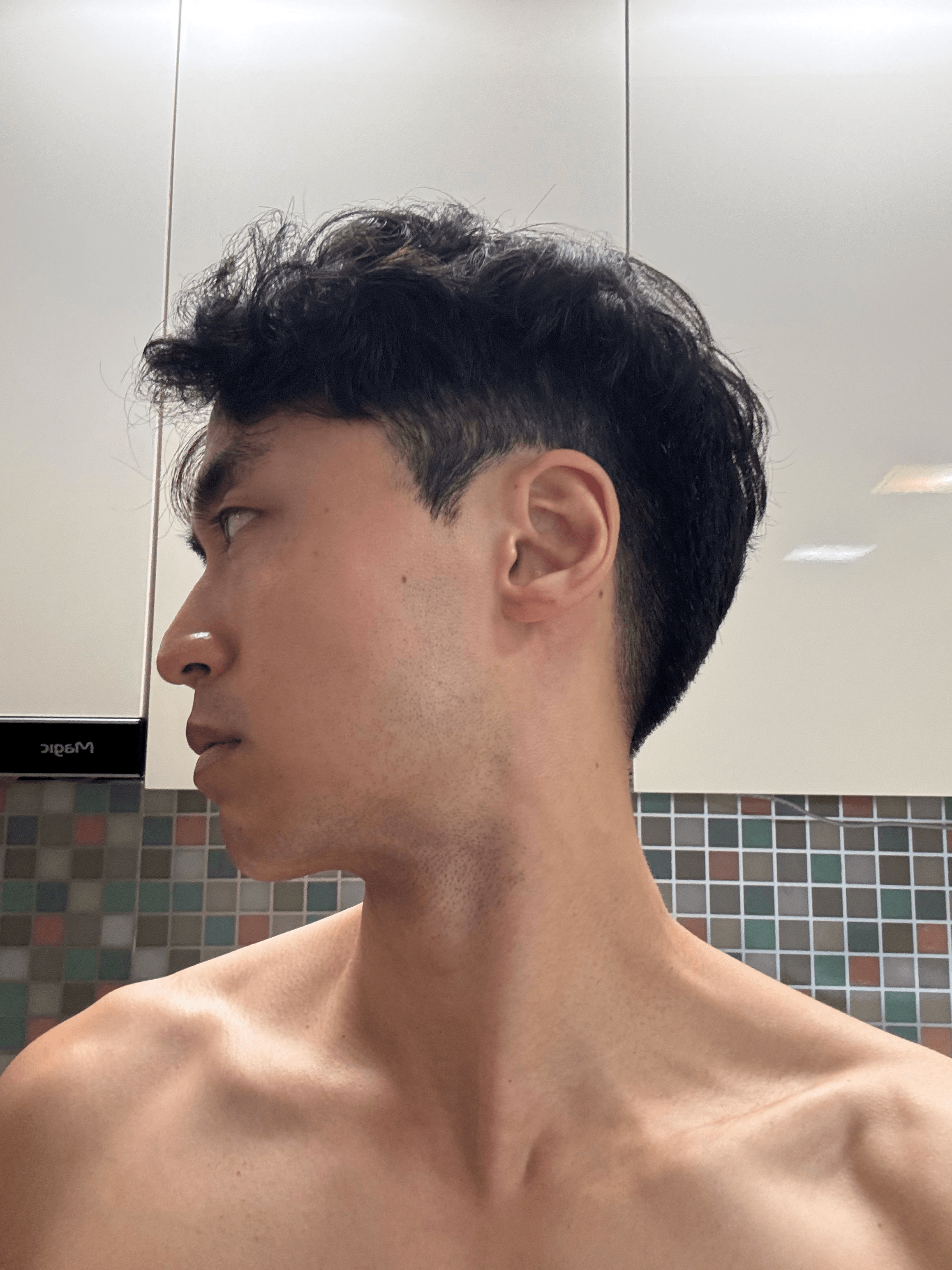 Example side profile selfie