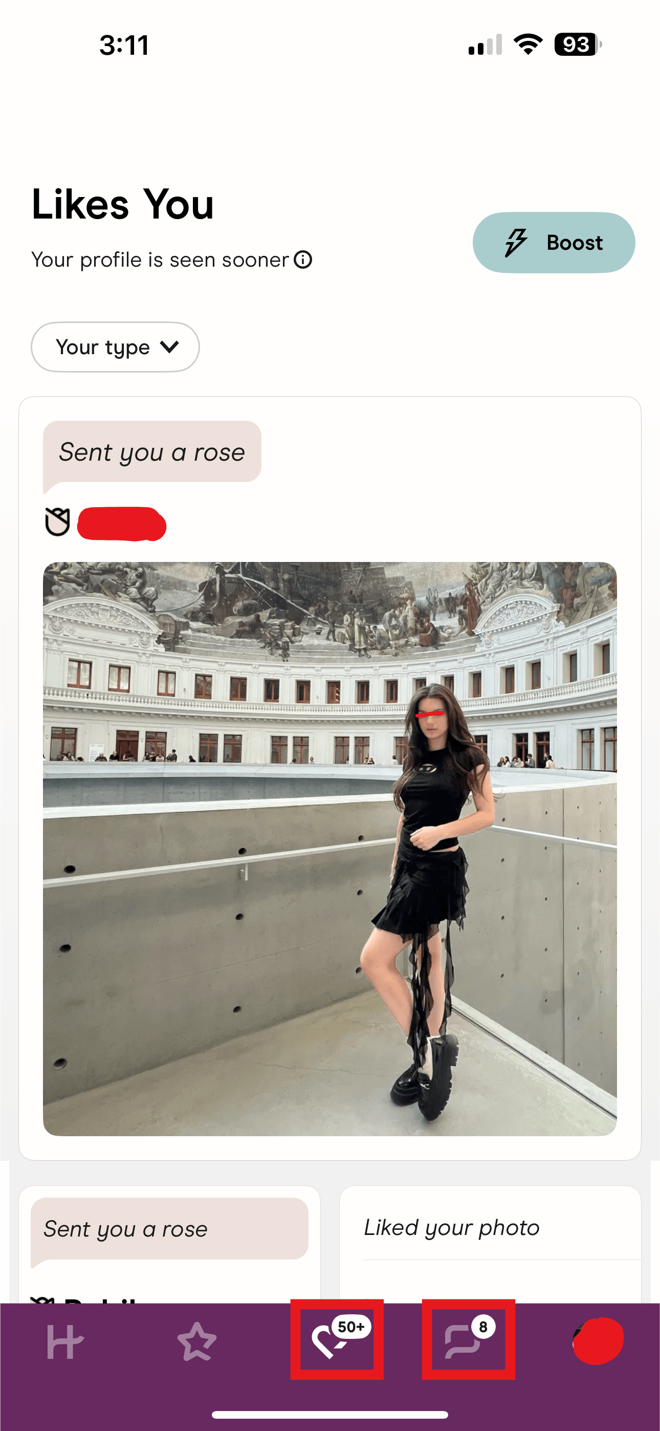 Dating app screenshot