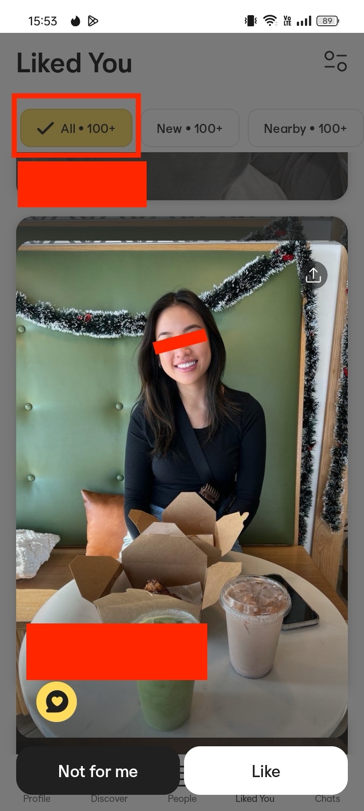 Dating app matches screenshot